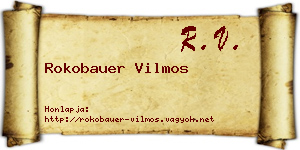 Rokobauer Vilmos névjegykártya