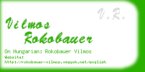 vilmos rokobauer business card